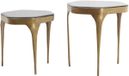 Light & Living Table d'appoint AVI - 50x45.5x50 cm - Gris - Set de 2
