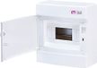 Zekeringkast, opbouw, IP40, verdeler, kleine verdeler, stroomverdeler, verdelerdoos, opbouwverdeler, 1 rij tot 8 modules (witte deur)