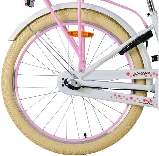Volare Blossom Kinderfiets - Meisjes - 24 inch - Wit - 3 Versnellingen