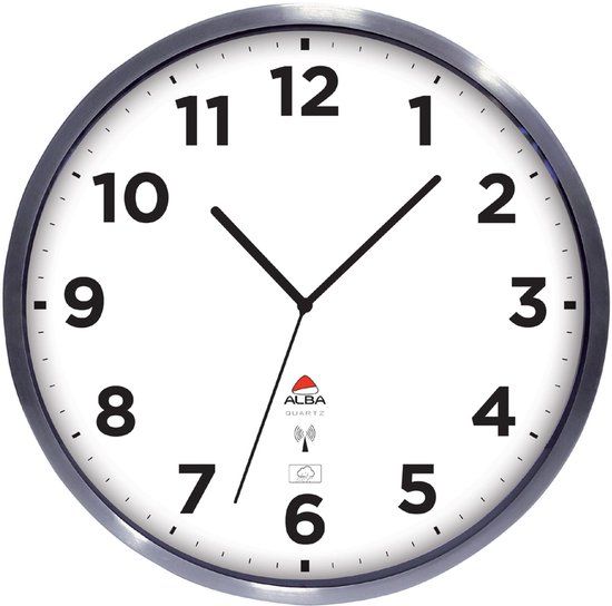 Alba Buitenklok ALBA radio EXTRA INOXYDABLE D355CM Zilvergrijs