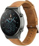 Strap-it Huawei Watch GT 2 Pro leren band - bruin - 22mm