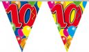 Folat vlaggenlijn 10 jaar - 2x - kunststof - 10 meter - leeftijd vlaggenlijn - verjaardag