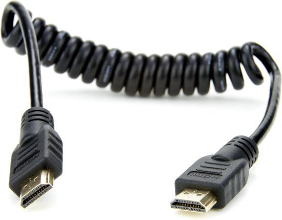 Atomos Coiled Full HDMI to Full HDMI Cable (30-45cm) - Black