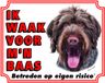 Stickerkoning Duitse Staande Ruwhaar Waakbord - Ik waak voor mijn baas