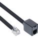 InLine 18833 telefoonkabel 3 m Zwart