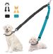 Double Dog Leash with 360° Rotation and Shock Absorbing Bungee