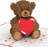 papercrush® Pop-up kaart Teddy met Hart