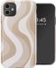 Selencia Hoesje - Geschikt voor Apple iPhone 11 - Backcover - Desert Waves Beige