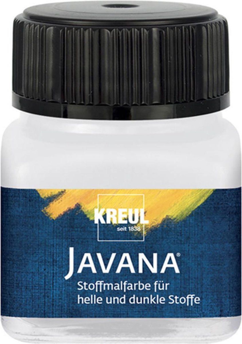 Javana textielverf 20ml - Wit - Voor licht en donker gekleurd textiel