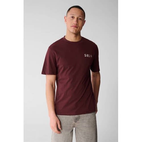 Shoeby T-shirt donkerrood