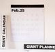 OCTÀGON Design 2025 Grote wandplanner, kalender, groot denken, grote planning, 12 vellen, groot, 69 x 76 cm