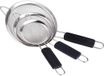 Set de 3 passoires de cuisine - 8, 12, 20 cm - Passoire à farine en acier inoxydable - Argent