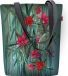 ARCO DESIGN Sunny sac bandoulière avec fermeture éclair - shopper femme - 36 x 40 cm - Sac à motif Flori - Vert