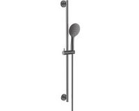 Wiesbaden Unimatch glijstangset compleet met handdouche 3 standen diameter 12 cm gunmetal