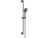 Wiesbaden Unimatch glijstangset compleet met handdouche 3 standen diameter 12 cm gunmetal