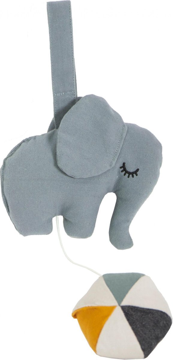 RoomMate muziekdoos olifant 22 cm blauw