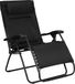 Abbey campingstoel Chaise Longue 90 x 75 x 112 cm zwart