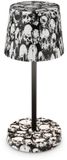 B.K.Licht BRILONER Boja - Oplaadbare Tafellamp - snoerloze lamp - met touch dimbaar - voor buiten en binnen - Ø10,5 x 26 cm - graffiti motief