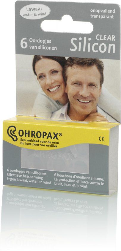 Ohropax Clear Siliconen Oordoppen - 3 paar - Zilver