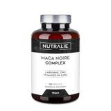 Nutralie Zwarte Maca uit 32.000 mg, Concentratie 20:1, L-arginine | Vitamine B6 B12 Zink, Peruaanse Maca voor Mannen en Vrouwen, 120 Capsules Black Maca Nutralie