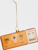 Yup in de boom - Boardingpass Amsterdam - Kaapstad - Kerstornament