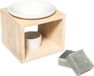 Merkloos Amberblokjes/geurblokjes cadeauset - eucalyptus geur - inclusief geurbrander