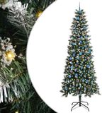 vidaXL Kunstkerstboom Groen 240 cm PVC en Plastic en Staal