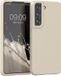 kwmobile telefoonhoesje geschikt voor Samsung Galaxy S22 - Hoesje met siliconen coating - Smartphone case in mat crème