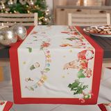 PETTI Artigiani italiani - Kersttafelloper, kerstloper, keukenloper 140 x 40 cm, elegante kerstloper, kabouter, 100% Made in Italy