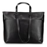 JOST Leren business tas shopper met laptopvak Arva Business Shopper Black zwart