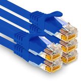 1aTTack.de 5x 1,5m CAT7 Ethernet LAN-netwerkkabel RJ45 - blauw