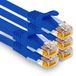 1aTTack.de 5x 1,5m CAT7 Ethernet LAN-netwerkkabel RJ45 - blauw