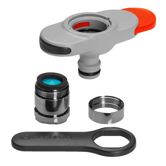 Gardena 18210-20 Kraanaansluiting - Zwart/Chroom/Grijs - 1 stuk