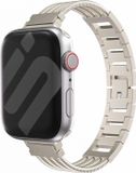 Strap-it Stalen 'armband' bandje - Sterrenlicht - Geschikt voor Apple Watch 38/40/41/42mm