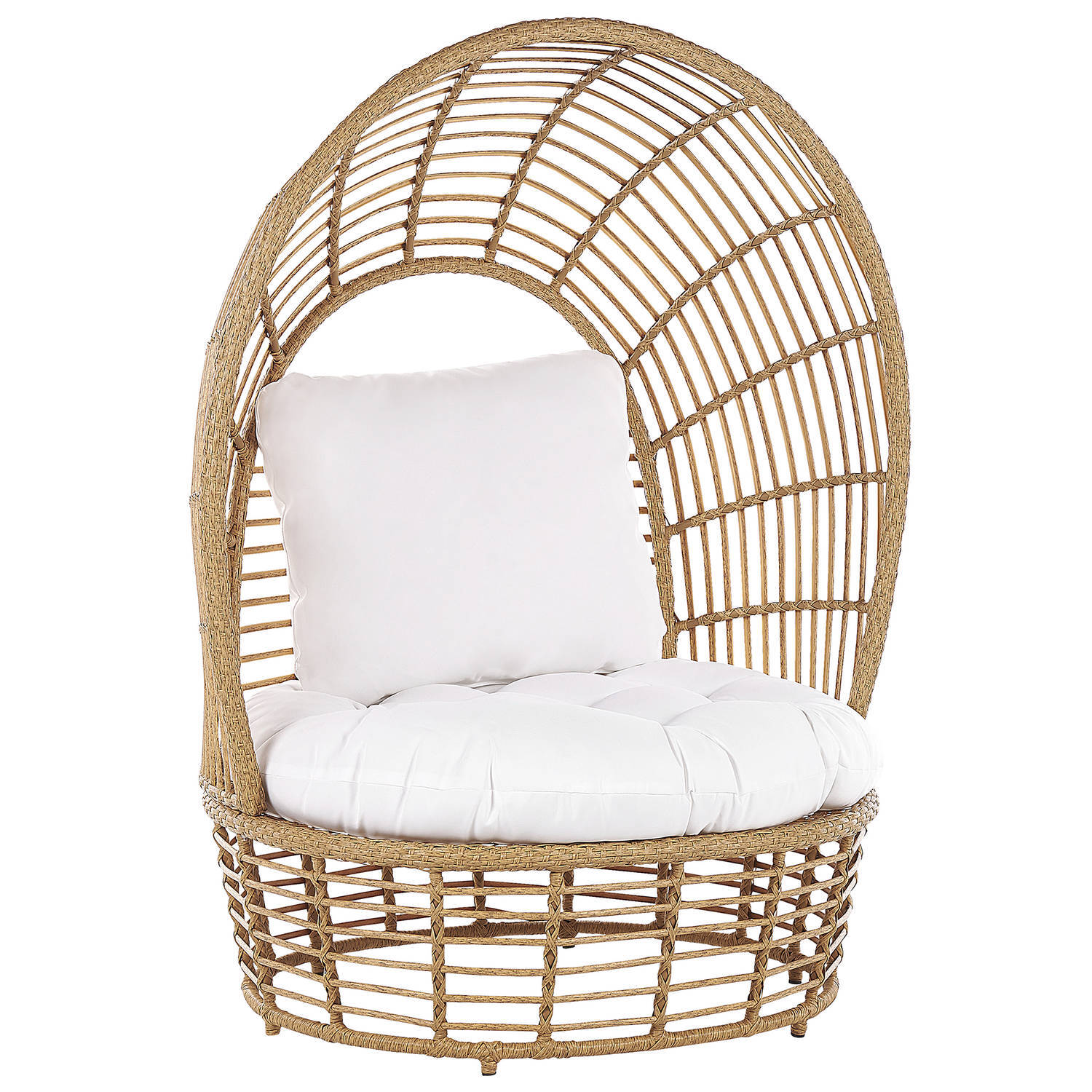 Beliani lido - fauteuil-natuurlijk-rotan