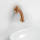 Clou Kaldur fonteinkraan korte uitloop wandm. brons gebor. PVD