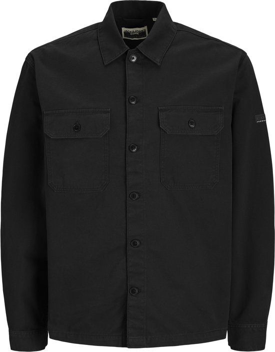 JACK&JONES CORE JCOBEN CLASSIC FUSION BADGE OVERSHIRT Heren Overhemd - Zwart - L