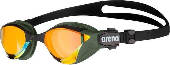 ARENA Cobra Tri Swipe Mirror Zwembril - yellow-copper-army - Kinderen