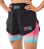 2IN1 Metal Boxe Short 2 in 1 dames Miami Vice L