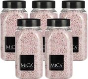 Mica Decorations pierres décoratives/granulés - 4 pièces - 650ml - Rose clair