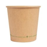 50 stuks papieren bekers, 1 muur, kunststof, 120 ml, 230 g/m², Ø 6,3/4,5 x 6 cm, bruin, doos