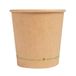 50 stuks papieren bekers, 1 muur, kunststof, 120 ml, 230 g/m², Ø 6,3/4,5 x 6 cm, bruin, doos