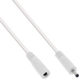 InLine DC verlengkabel | 3,5 x 1,35mm | wit | 5 meter