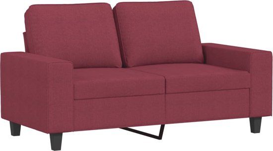 vidaXL Tweezitsbank 120 cm stof wijnrood