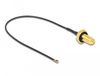 DeLOCK 12657 câble coaxial 0,2 m RP-SMA MHF 4L LK Noir
