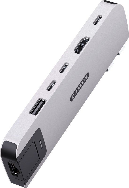 Sitecom Multiport Hub 6 in 2 - Macbook - Gold - 100W - 10 Gbps - 4K 60Hz
