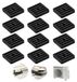 Amortisseur de vibrations climatisation - Caoutchouc - Antidérapant - 4,7 x 4,7 x 0,8 cm - 12 pièces - Noir