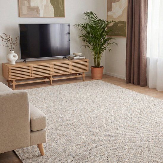 Elle Decoration Rocco vloerkleed in wol-look Rocco Crème/Multicolor - 160 x 230 cm