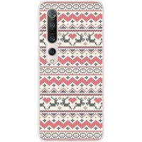 1001 coques Rendier Siliconen Hoesje Compatibel met Xiaomi Mi 10, Xiaomi Mi 10 Pro Rendier Kersttrui