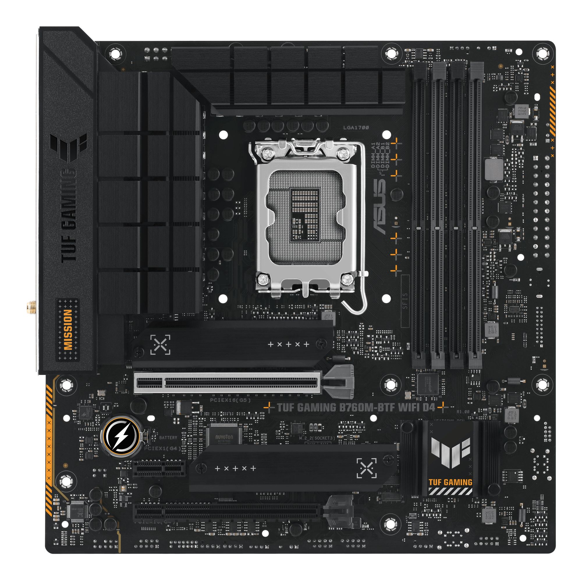 ASUS TUF GAMING B760M-BTF WIFI D4 - Intel B760 - LGA 1700 - Micro ATX